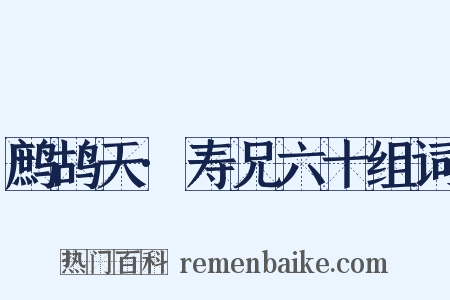 鹧鸪天·寿兄六十组词是什么意思的图片